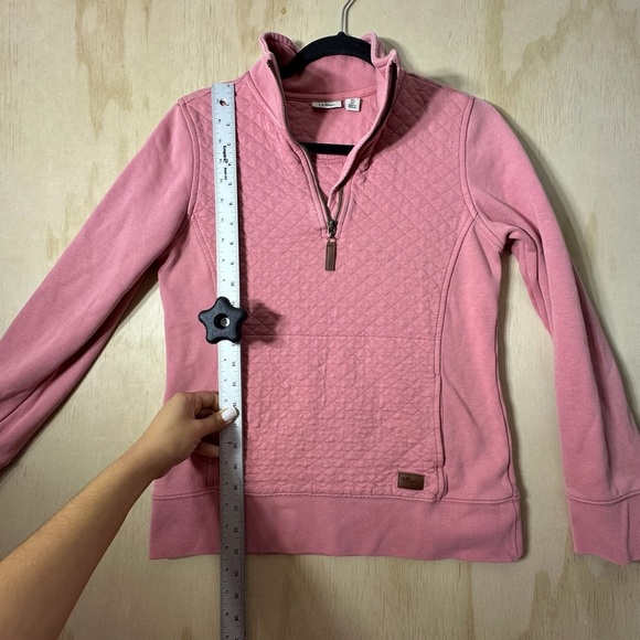 L.L. Bean Women's Quilted Quarter-Zip Pullover Pink Size Small - Picture 6 of 10